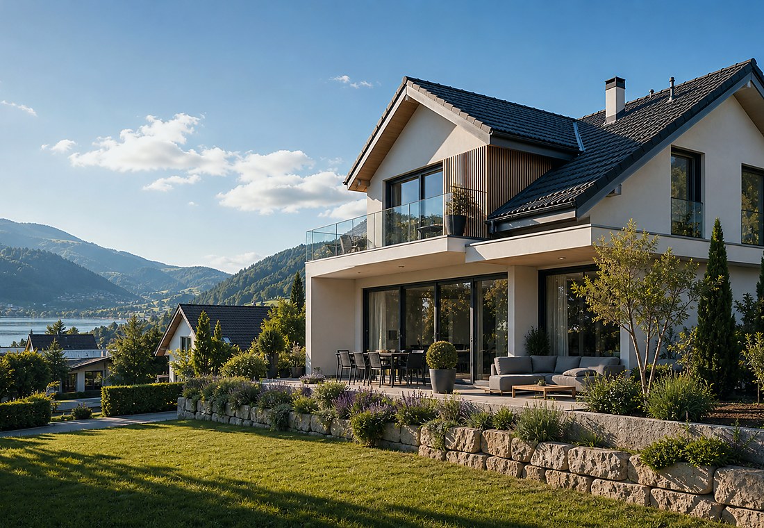 Visuel immobilier premium local pour Scuol