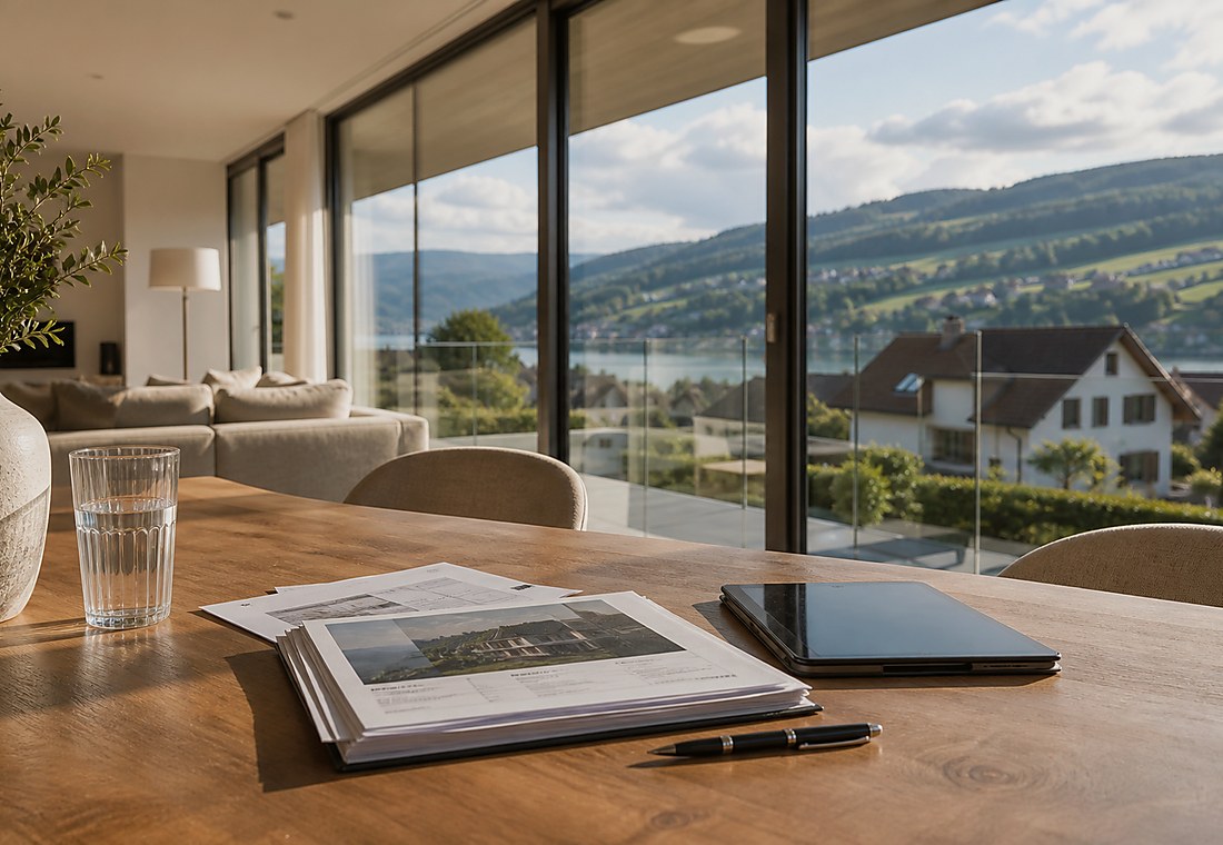 Visuel immobilier premium local pour Semsales