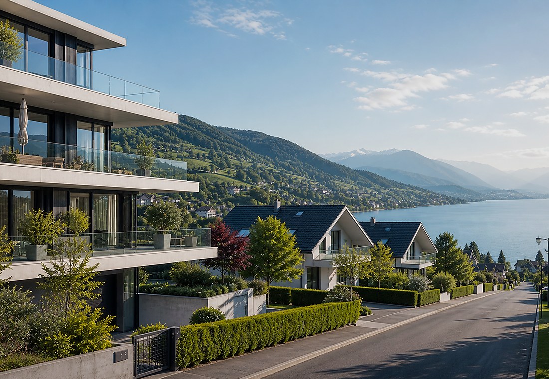 Visuel immobilier premium local pour Silvaplana