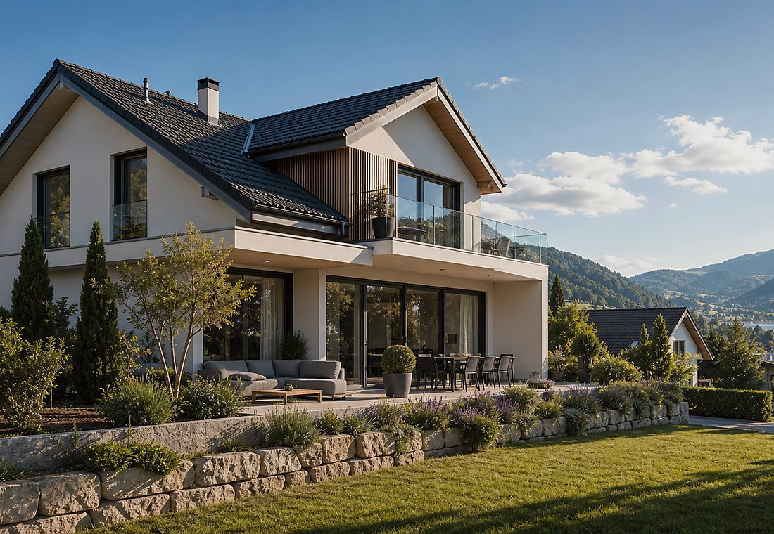 Visuel immobilier premium local pour Spiez
