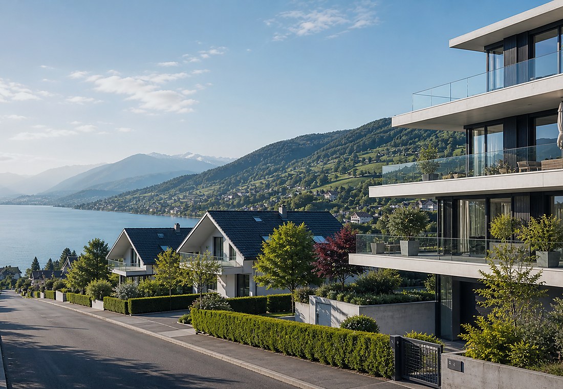 Visuel immobilier premium local pour St. Niklaus