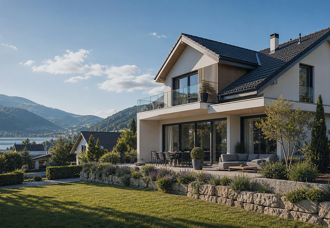 Visuel immobilier premium local pour Sufers