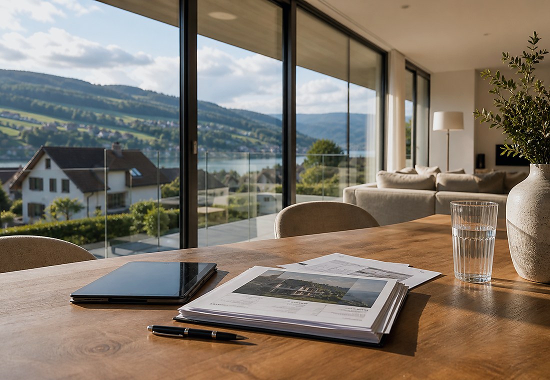 Visuel immobilier premium local pour Thalwil
