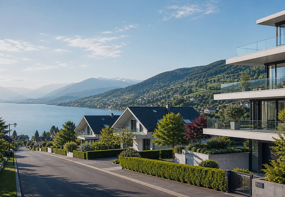 Visuel immobilier premium local pour Thônex