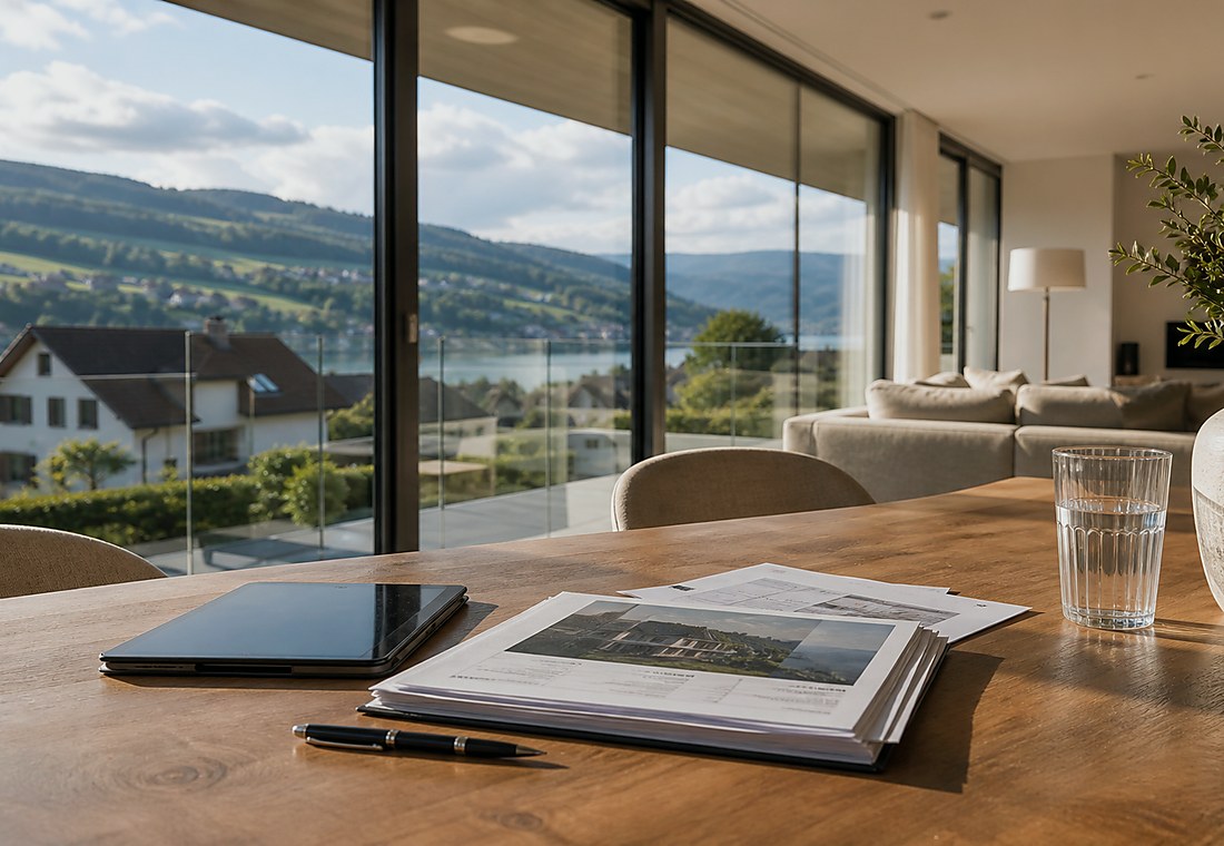 Visuel immobilier premium local pour Unterbäch