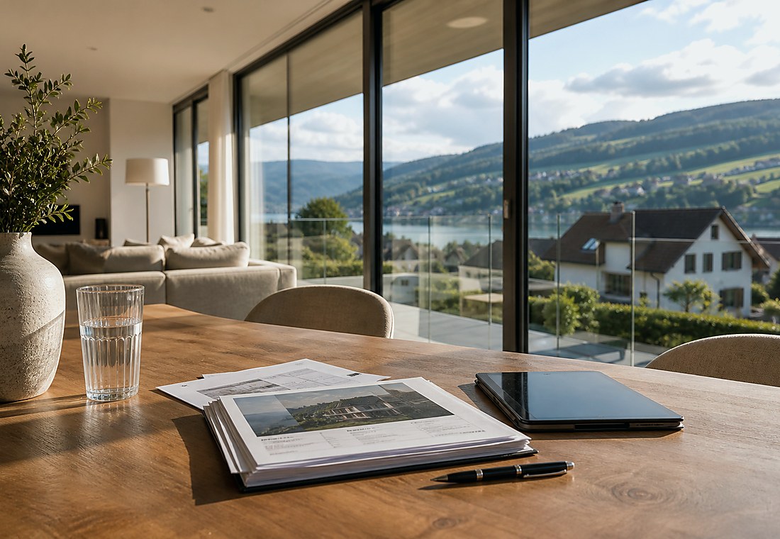 Visuel immobilier premium local pour Zollikon